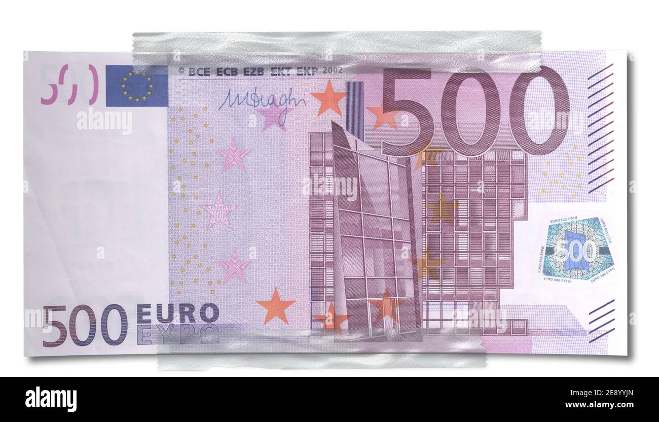 500 Euro Hintergrund Souvenir.Währung, Europäische Union Währung, Nummer, Nummer 500, Papier Stockfoto