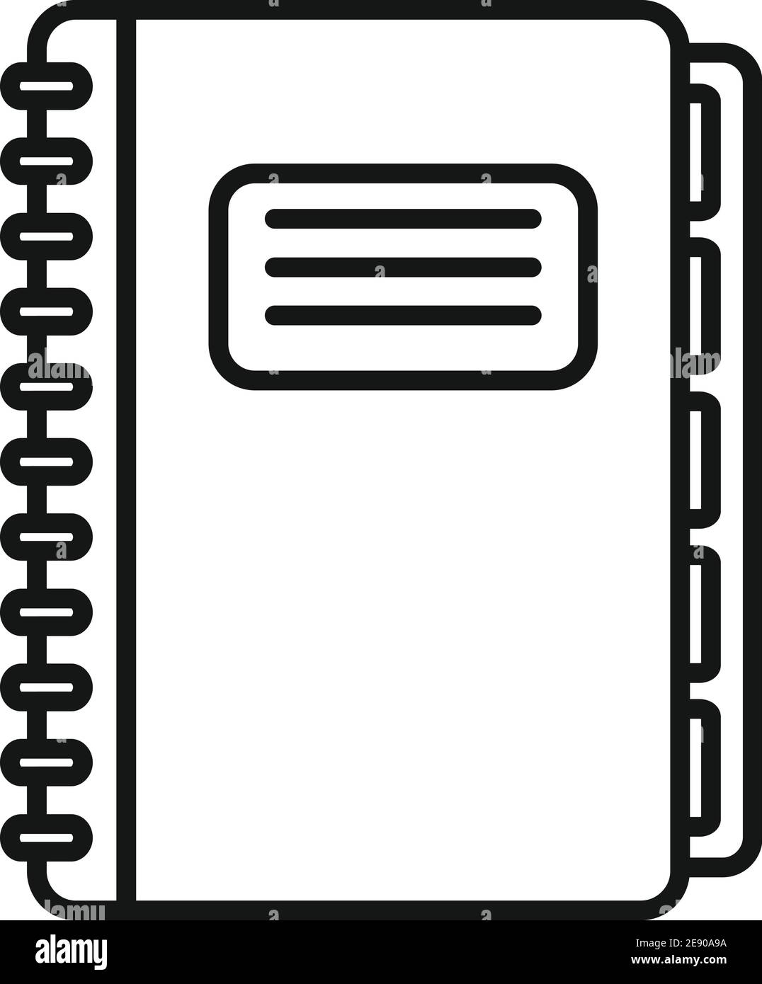 Symbol für die Fremdsprache des Notebooks, Umrissstil Stock Vektor Symbol für die Fremdsprache des Notebooks, Umrissstil Stock Vektor