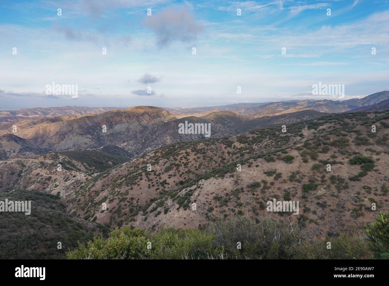 California sanfte Hügel in den Santa ana Bergen Teil des Cleveland National Forest in Orange County, Kalifornien, USA Stockfoto