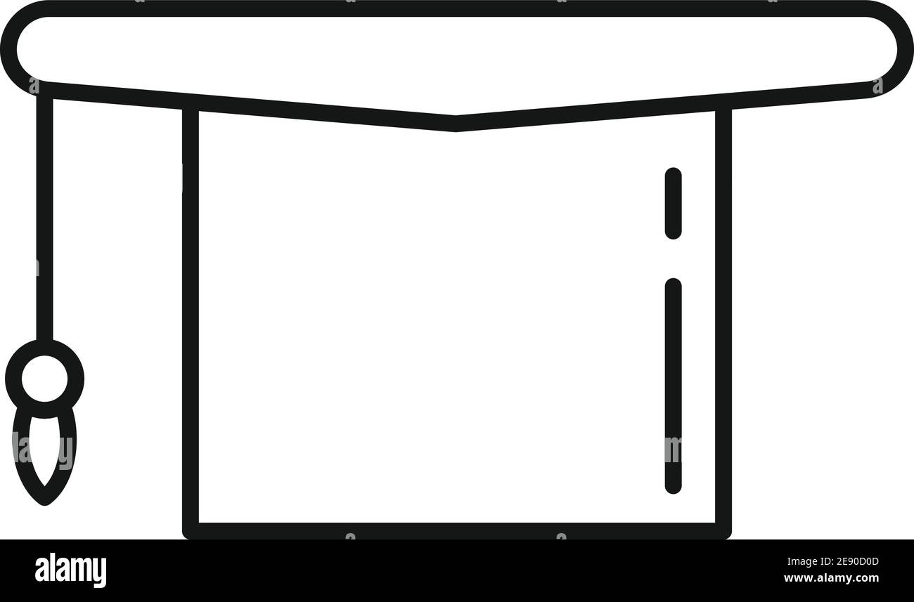Fremdsprachiger Abschluss Hut Symbol, skizzieren Stil Stock Vektor
