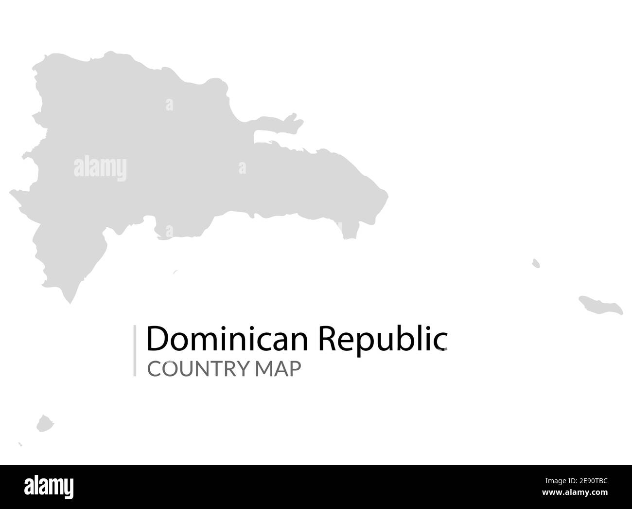 Dominikanische republik Karte Vektor Land Karibik Insel Stock Vektor
