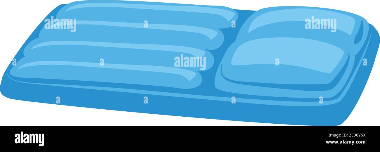 Blaue aufblasbare Matratze Symbol, Cartoon-Stil Stock Vektor