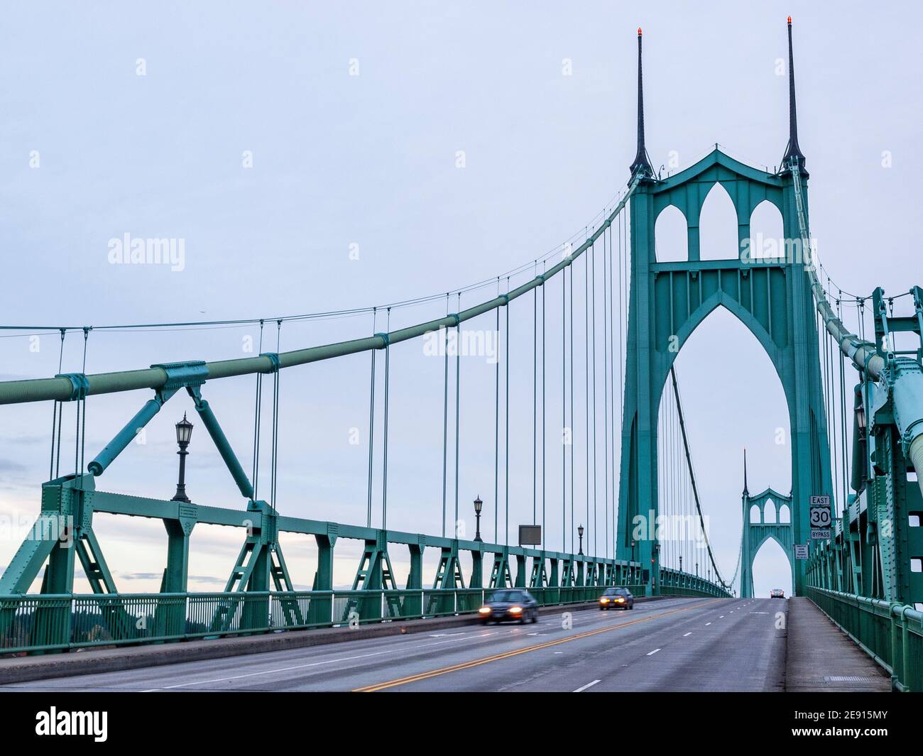 St. John's Bridge in Portland, Oregon Stockfoto