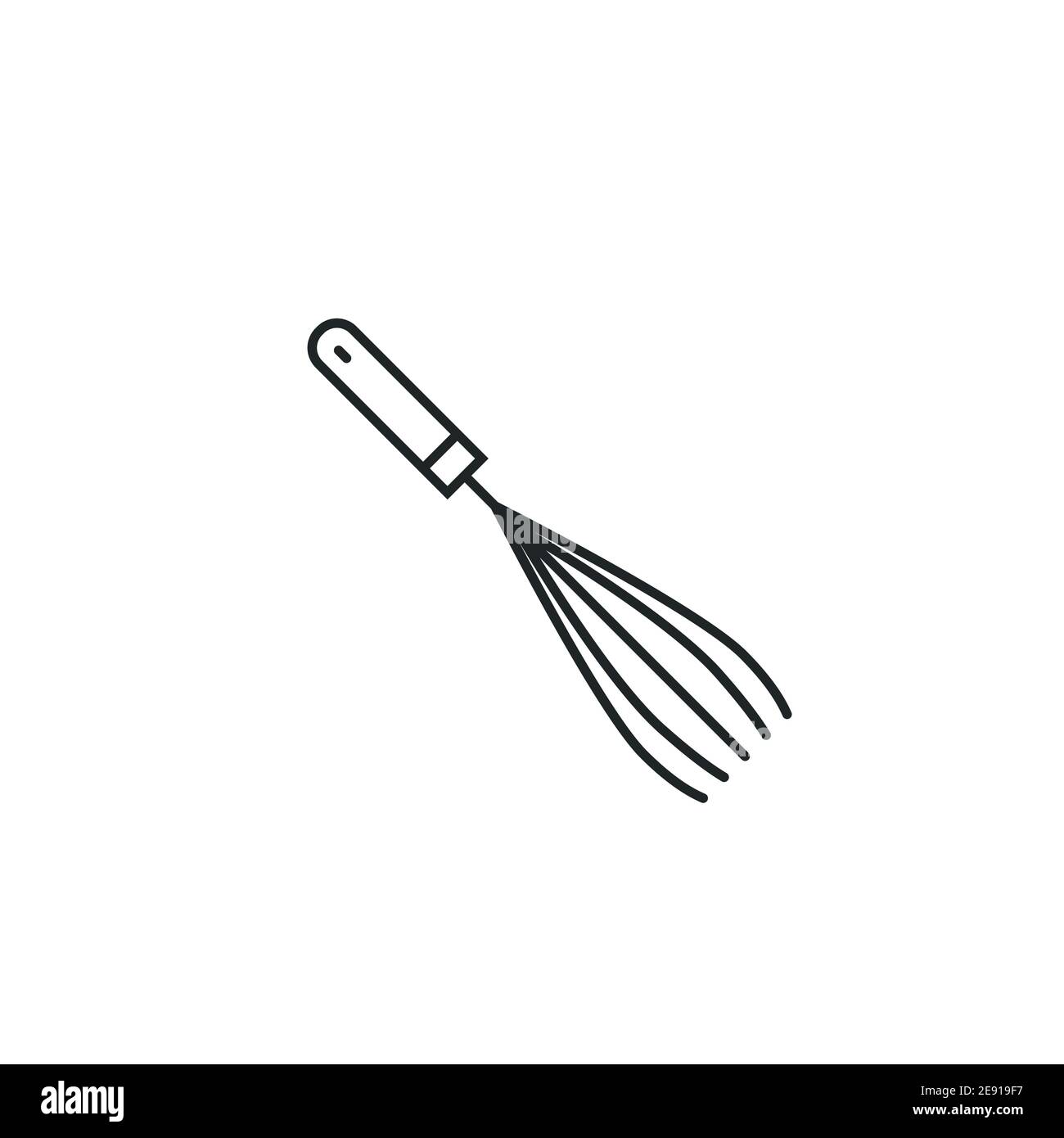 Vektor-Schneebesen-Symbol-Mischer. Küche Quirl Kochen Schneebesen Bäckerei Lebensmittel Mixer Stock Vektor