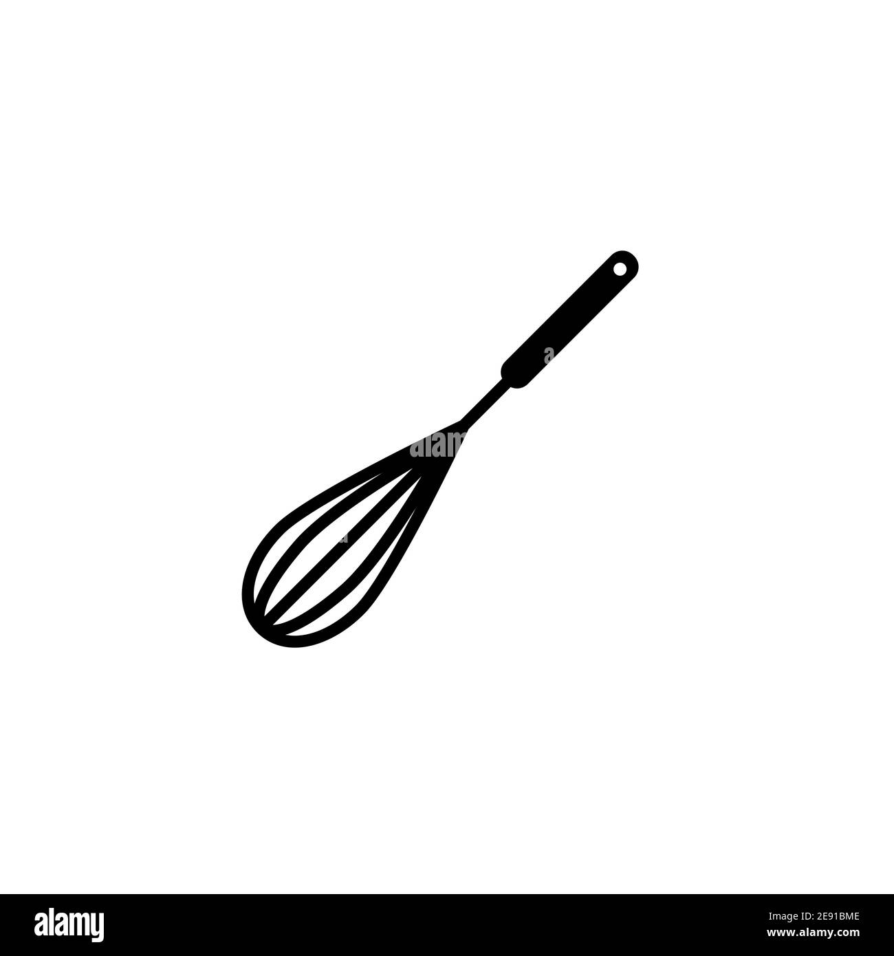 Vektor-Schneebesen-Symbol-Mischer. Küche Quirl Kochen Schneebesen Bäckerei Lebensmittel Mixer Stock Vektor