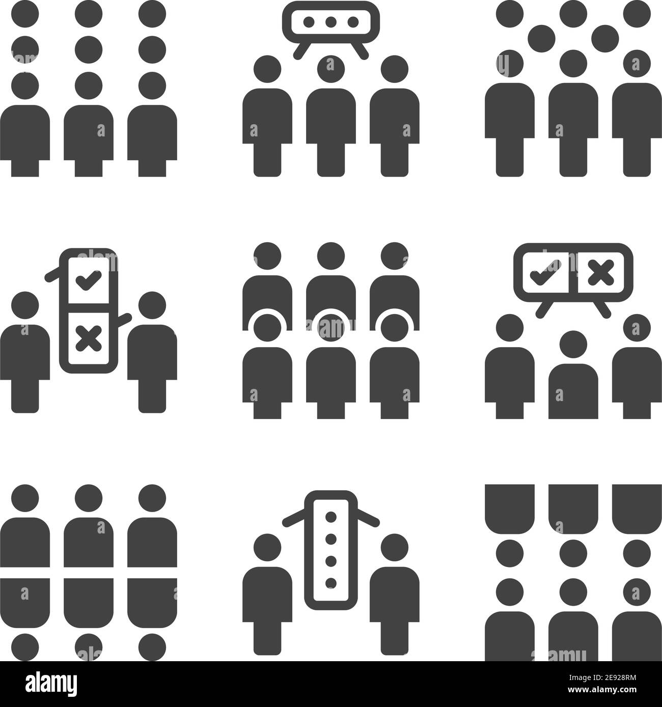 Gruppe von Personen Symbolsatz, Vektor und Illustration Stock Vektor