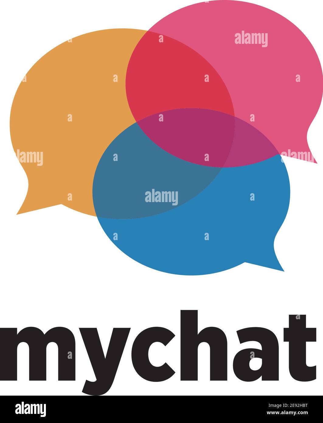 Bunte Blase Chat Design Vektor Vorlage Illustration Stock Vektor