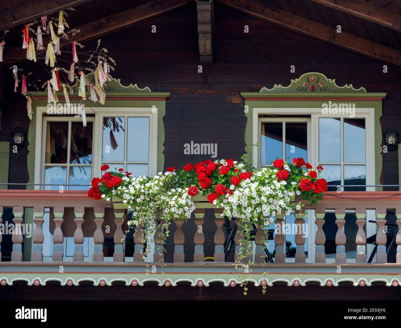 Dorf Reit im Winkl im Chiemgau in den bayerischen alpen. Europa, Deutschland, Bayern Stockfoto