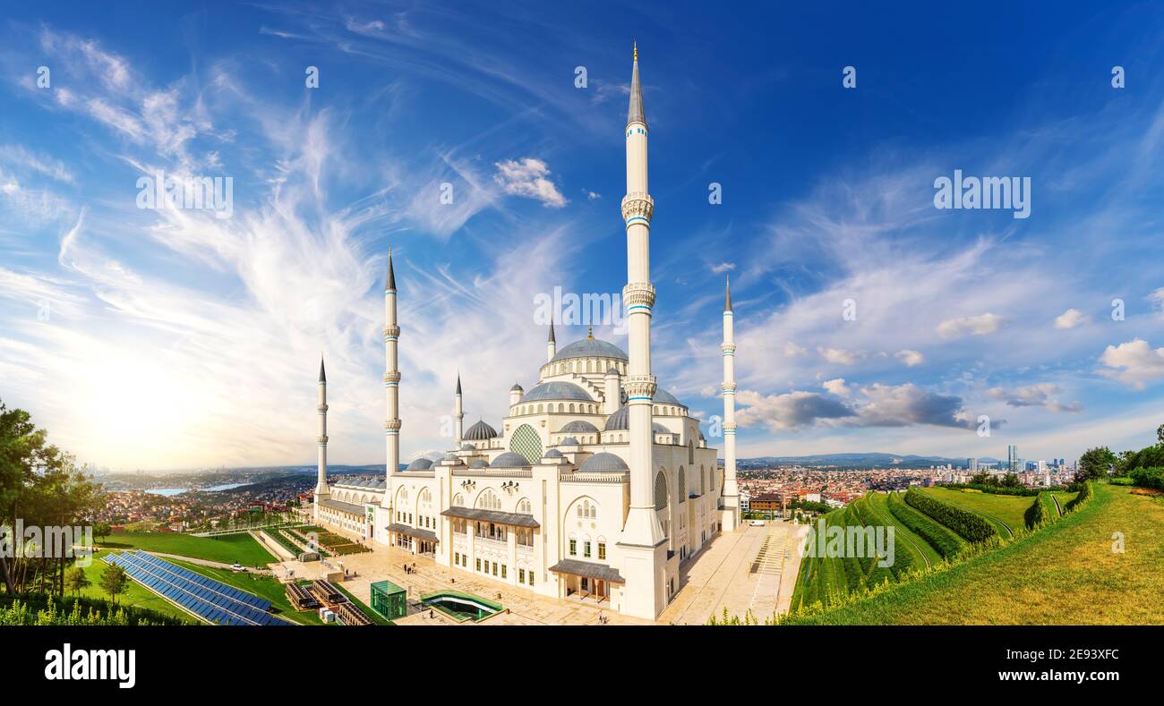 Istanbul Moschee, die große Camlica, Türkei Stockfoto
