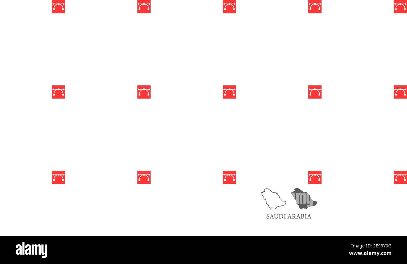 Karte von Saudi-Arabien Linie und Glyphe Symbol, Land und Geographie, saudi-arabien Karte Zeichen Vektorgrafiken, editierbare Strich lineare Symbol, eps 10. Stock Vektor