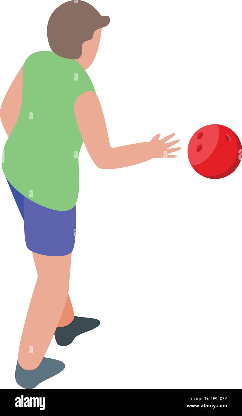 Bowler-Symbol. Isometrisch von Bowler Vektor-Symbol für Web-Design isoliert auf weißem Hintergrund Stock Vektor