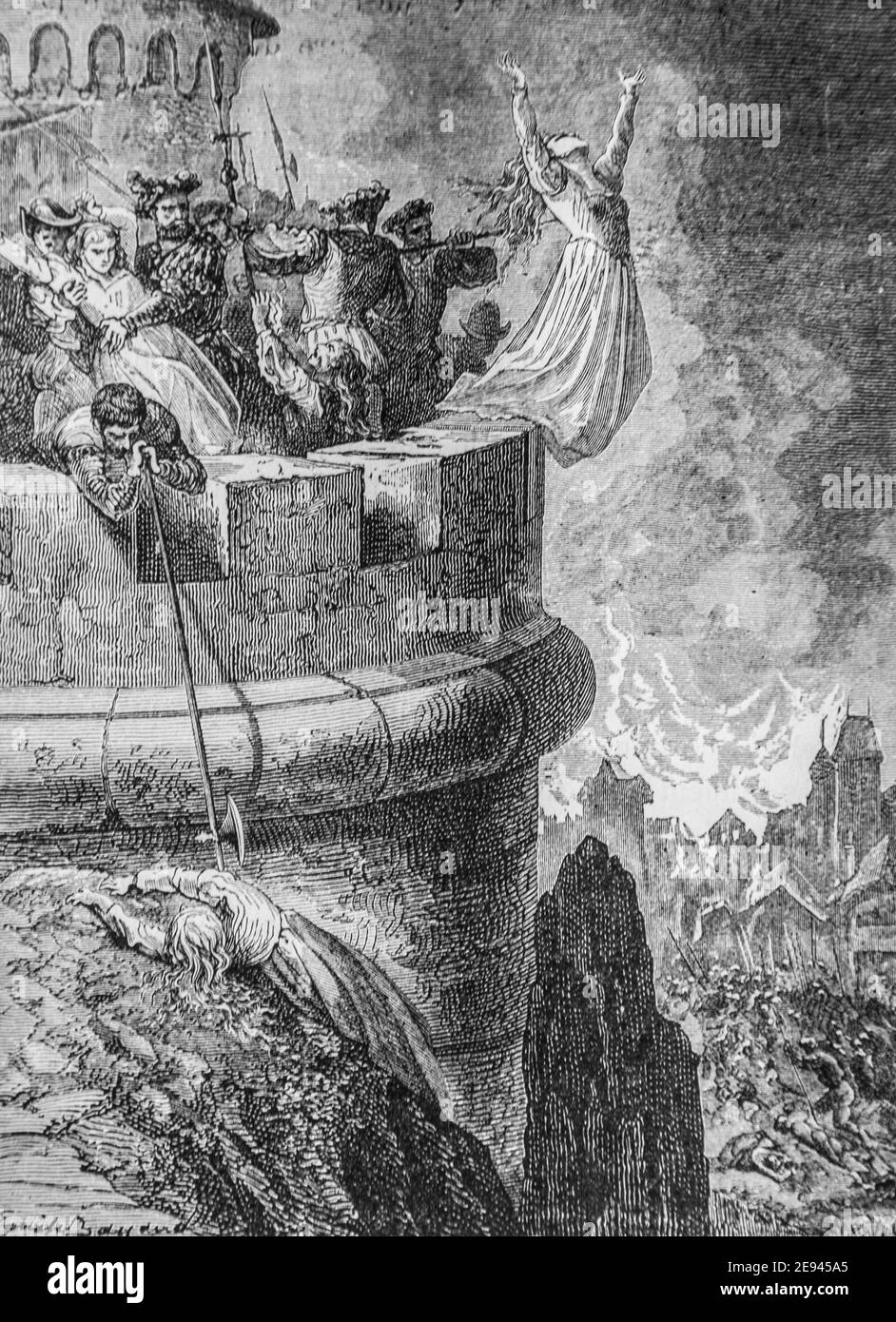Massacre des Habitants de 1434-1493histoire populaire de france par henri martin,editeur furne 1860 Stockfoto