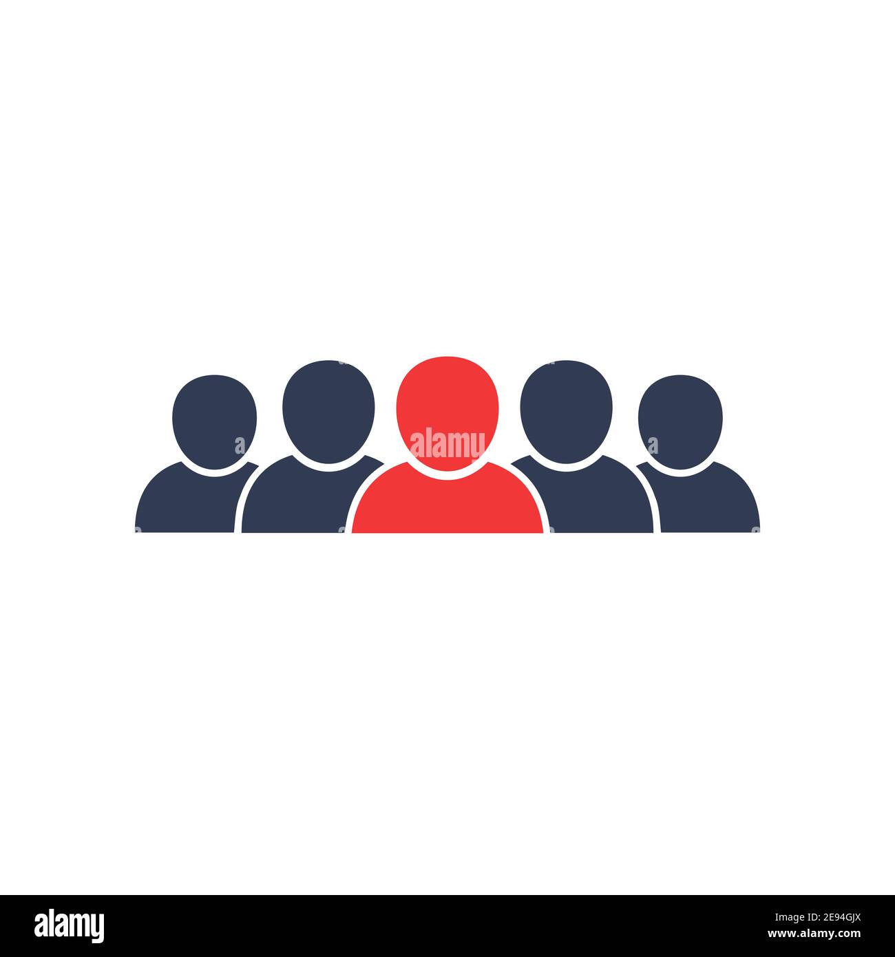 Symbol „Team“. Geschäftskonzept Partnerschaft. Benutzergruppensymbol. Teamwork Vektor-Illustration isoliert auf dem weißen Hintergrund. Stock Vektor