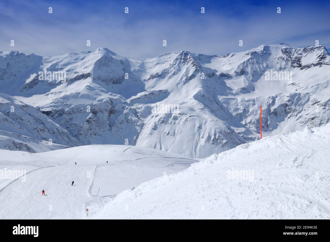 Sportgastein Skigebiet in Österreich. Schnee in den Alpen - Hohe Tauern im Winter. Stockfoto