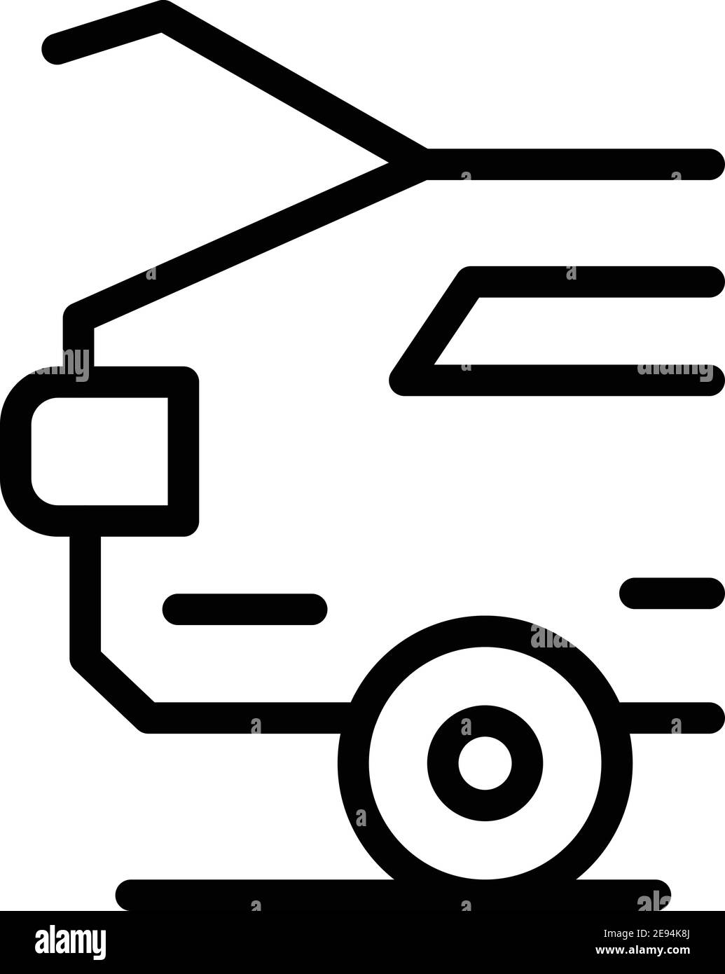 Symbol „Kofferraum öffnen“. Outline öffnen Boot Auto Vektor-Symbol für Web-Design isoliert auf weißem Hintergrund Stock Vektor