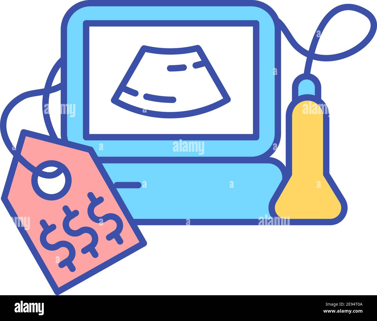 Teure Klinik-Technologie RGB-Farbsymbol Stock Vektor