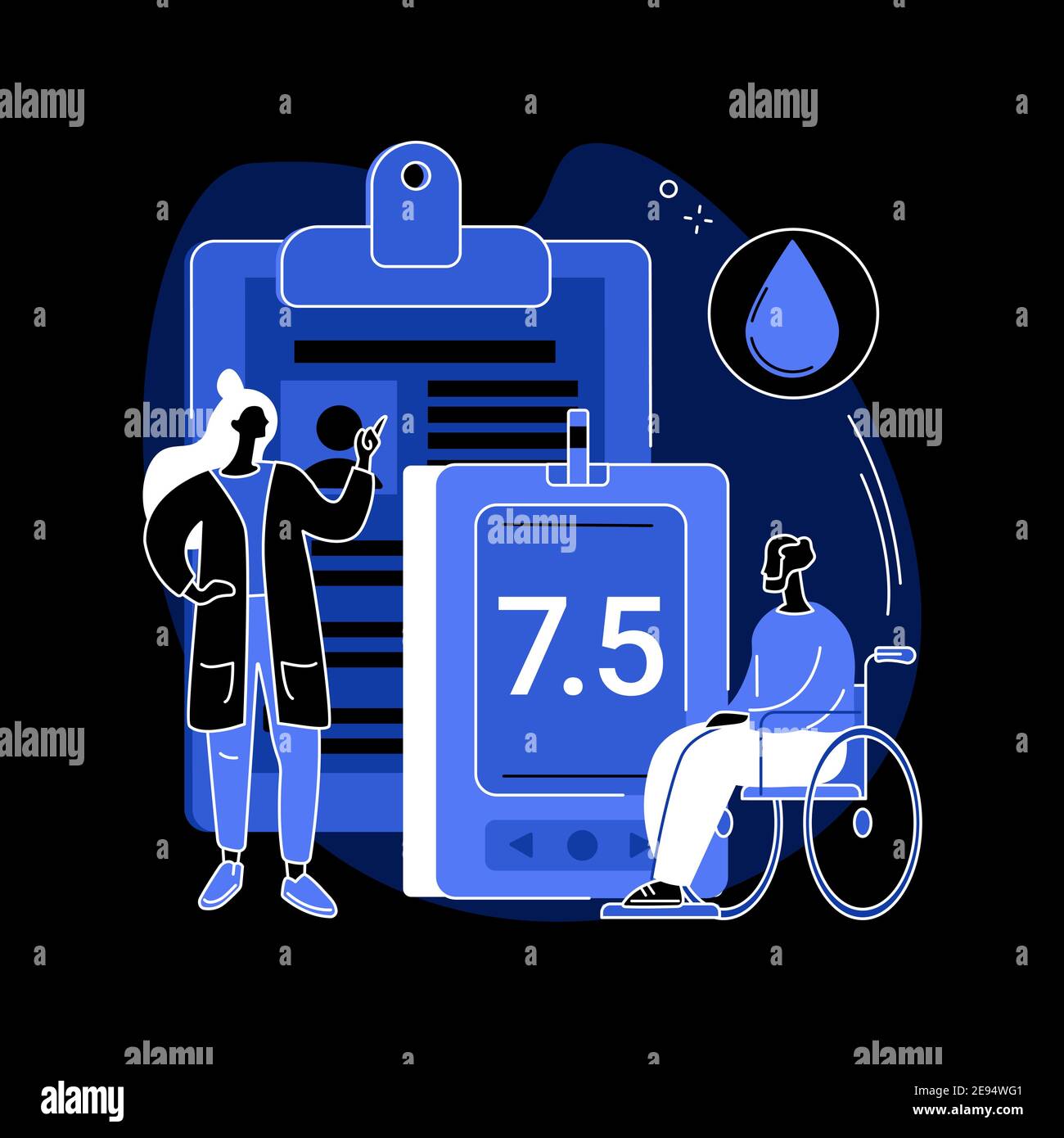 Diabetes mellitus abstrakte Konzept Vektor-Illustration. Stock Vektor