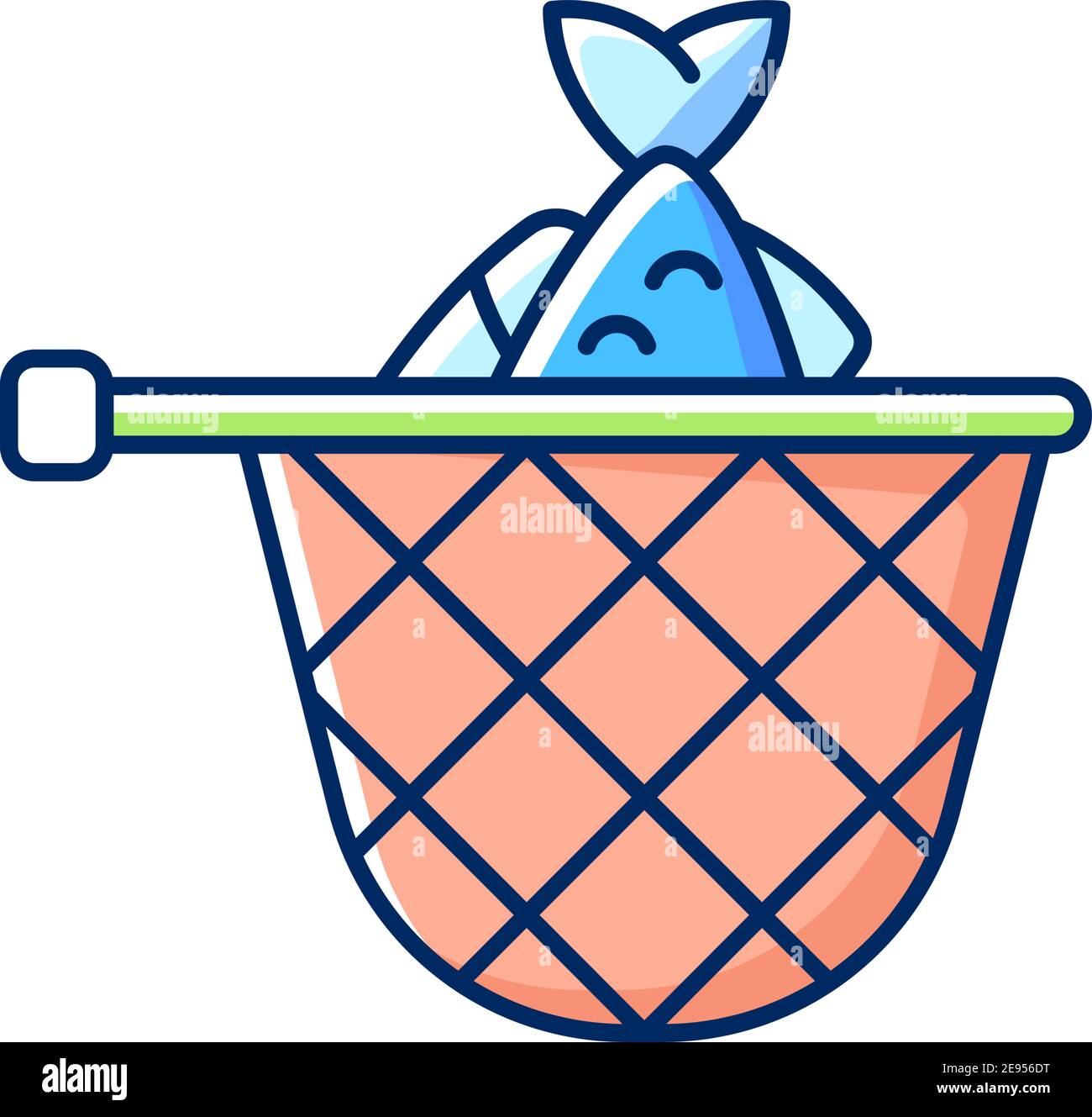 Landing Net RGB-Farbsymbol Stock Vektor