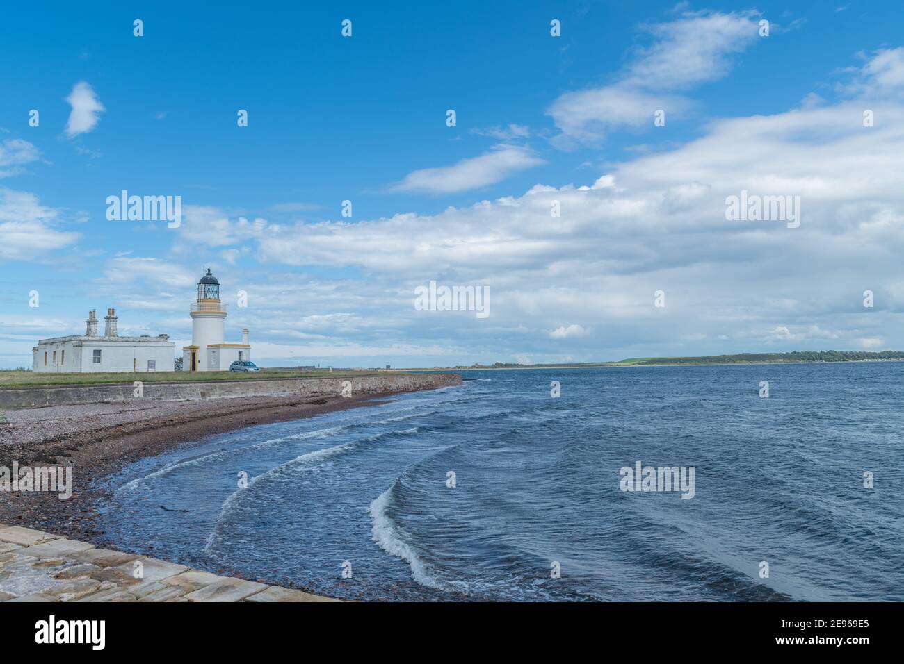 Chanonry Point Lighthouse, Moray Firth, Schottland Stockfoto