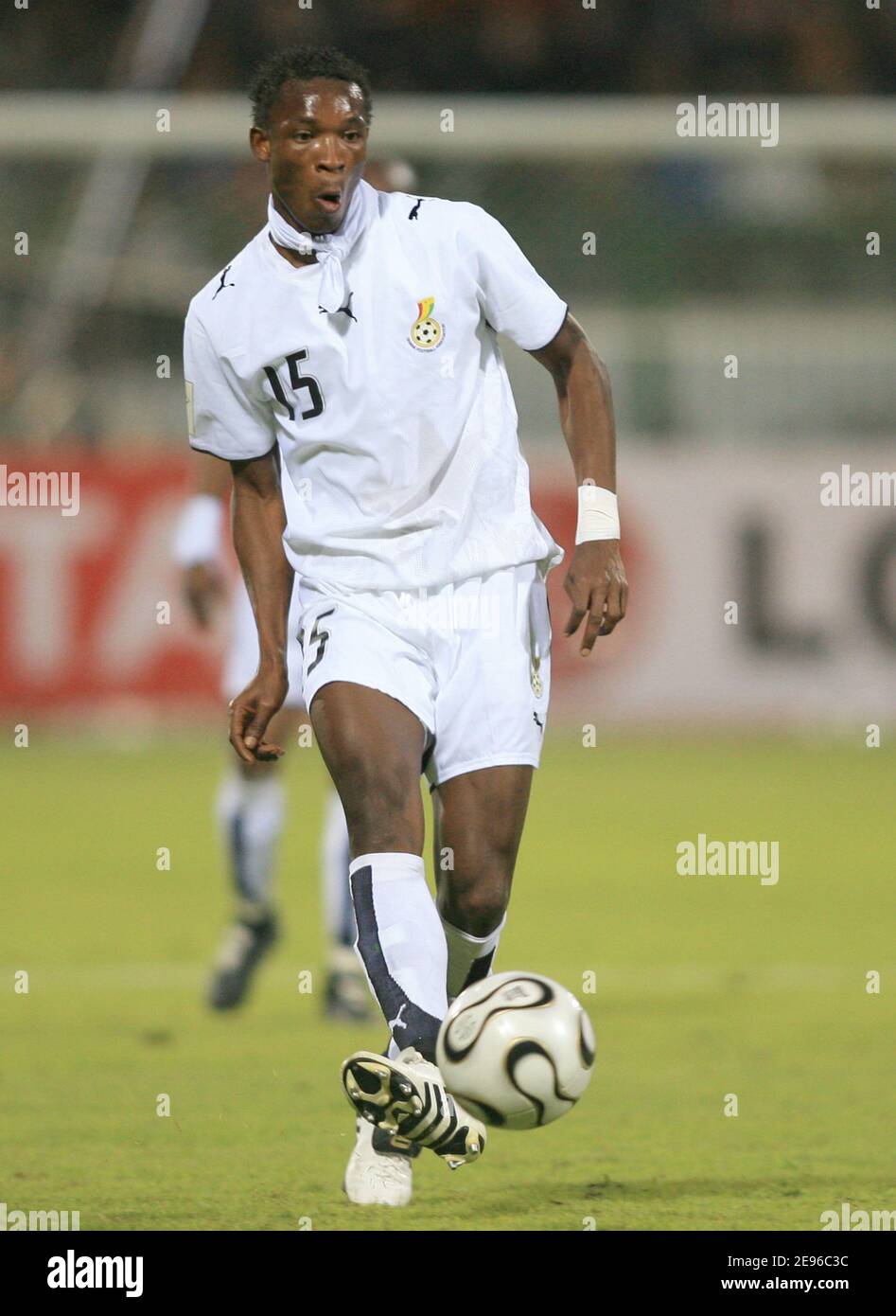 Ghanas Panstil John während des African Cup of Nations 2006 in Port Said, Ägypten, am 26. Januar 2006. Foto von Christian Liewig/ABACAPRESS.COM Stockfoto