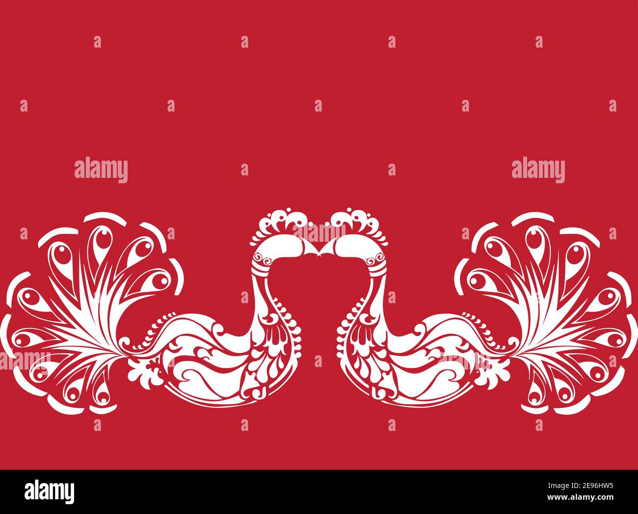 Saree Bordüre von Pfau mit Federn - Indische traditionelle und kulturelle Rangoli, Alpona, Kolam oder Vogel Motiv. pfau Motiv. Traditioneller Pfau Stock Vektor
