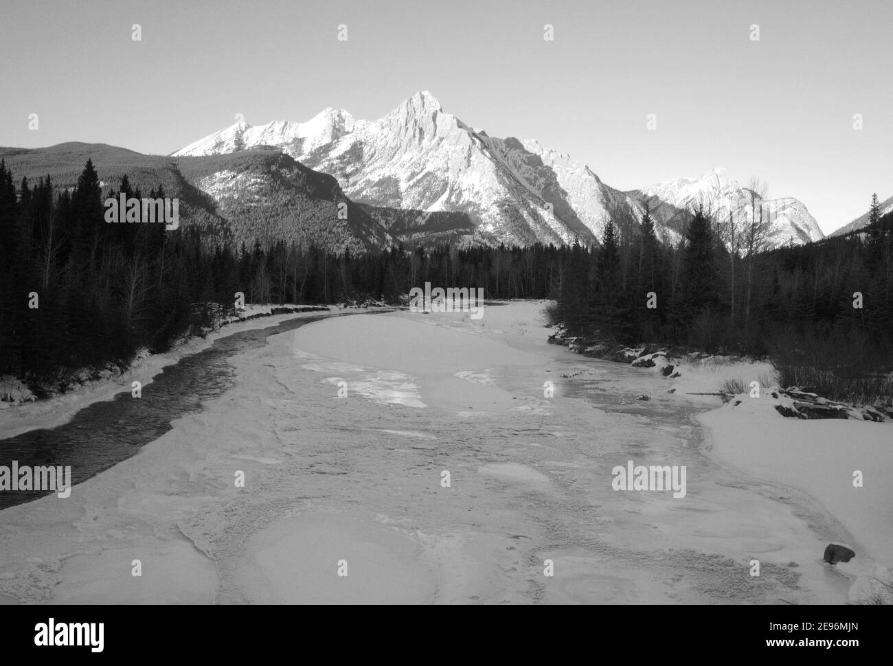 Berge in Alberta Stockfoto