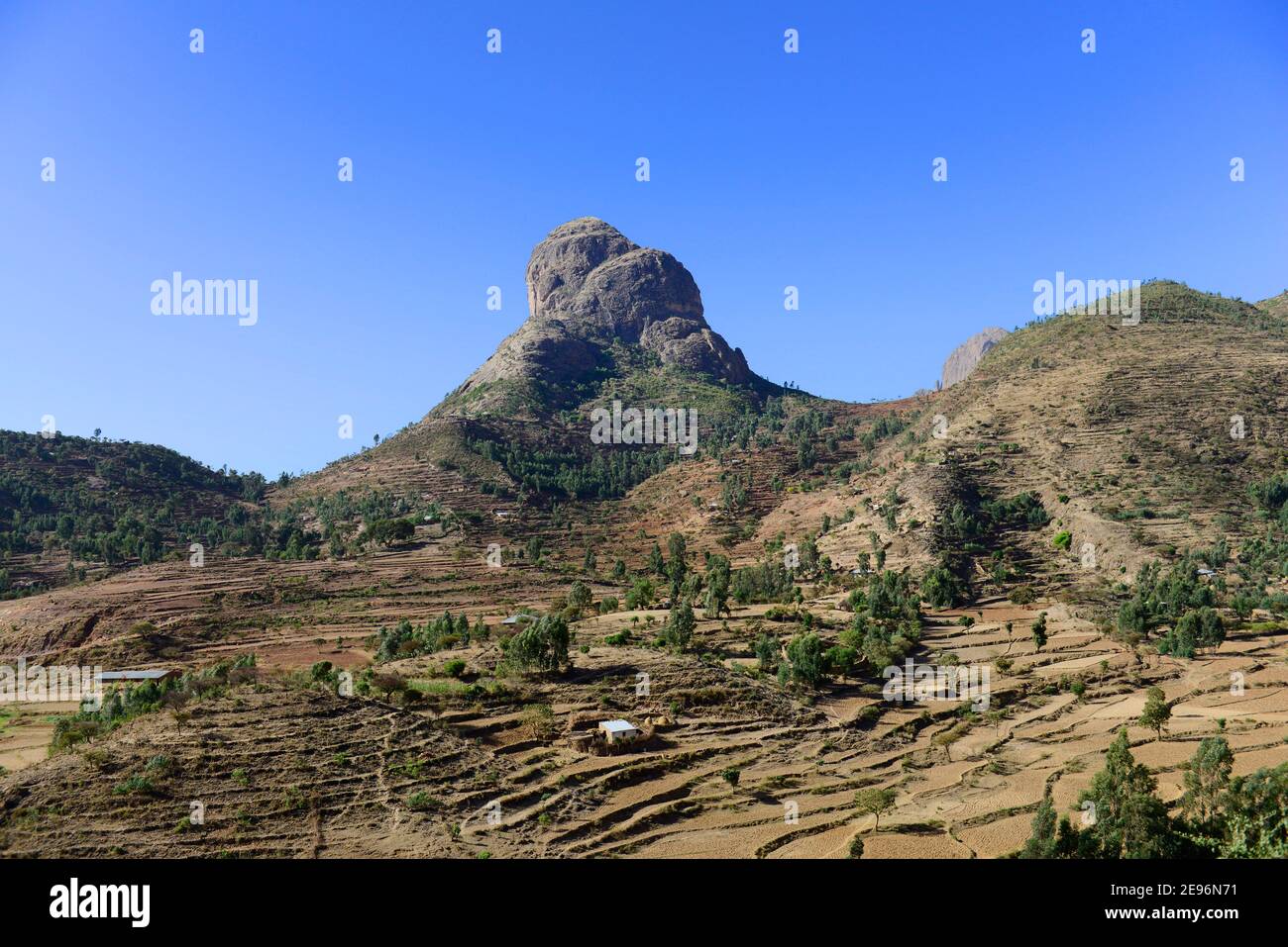 Ländliche Landschaften in der Region Tigray im Norden Äthiopiens. Stockfoto
