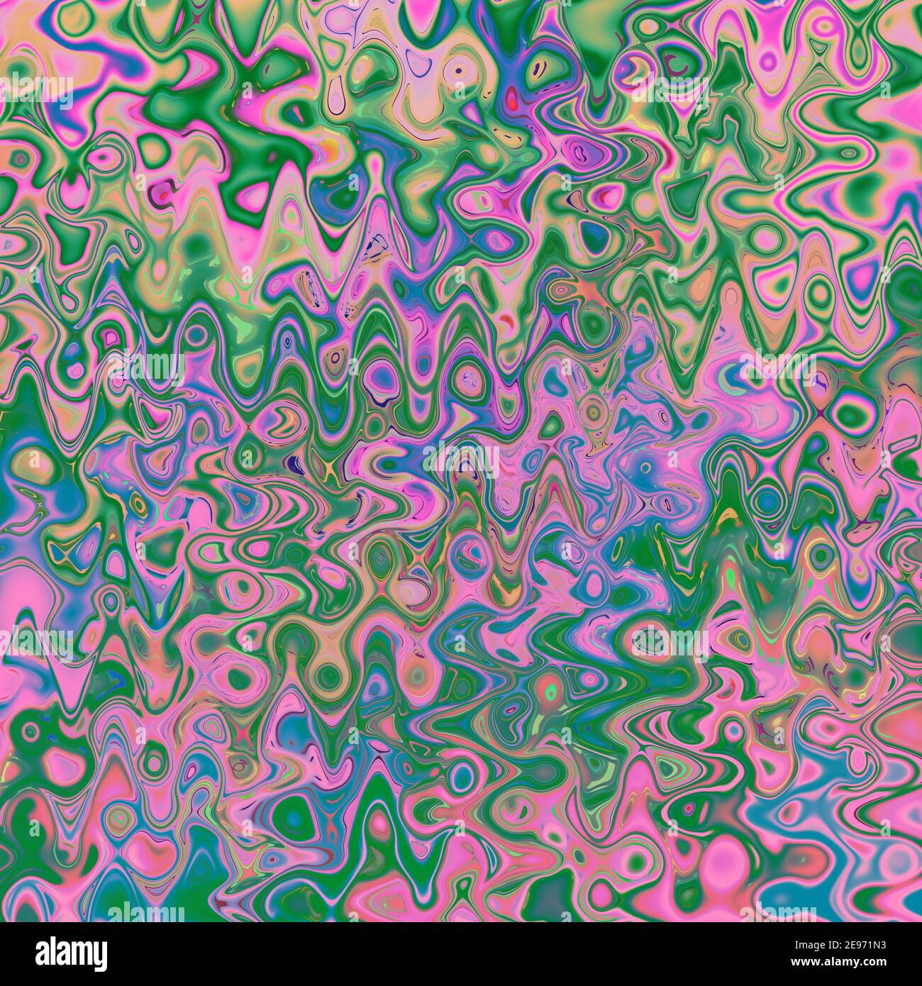 Eine abstrakte Wellig psychedelischen Hintergrundbild. Stockfoto