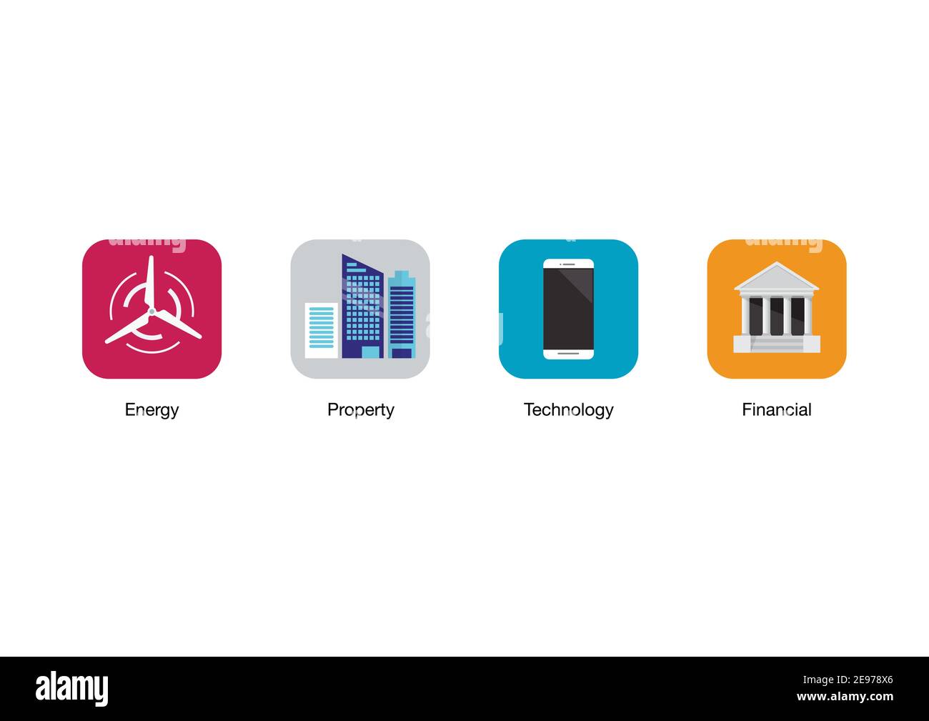 Satz flacher Symbole. Business Grafik Design Vektor Illustration Stock Vektor