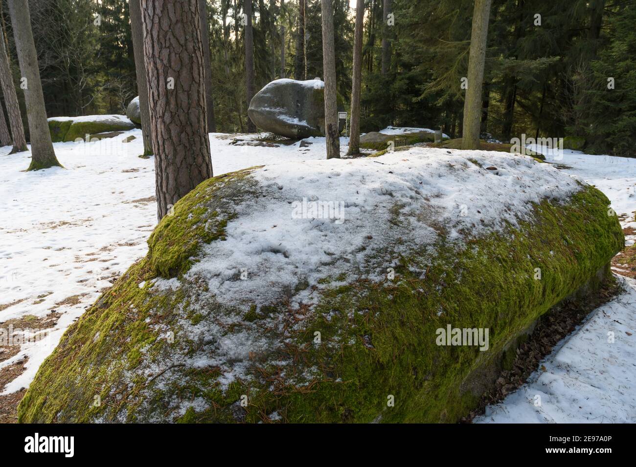 Wobblestones bei amaliendorf im niederösterreichischen waldviertel Stockfoto