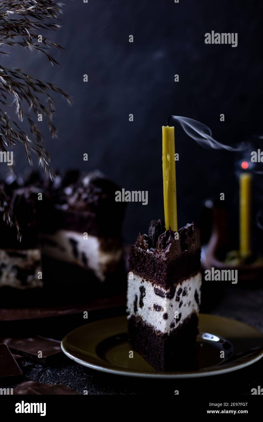 Ein Stück hausgemachter Torte. Stockfoto