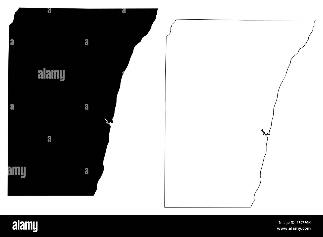 Kewaunee County, State of Wisconsin (U.S. County, United States of America, US) Kartenvektordarstellung, Skizze Kewaunee Karte Stock Vektor