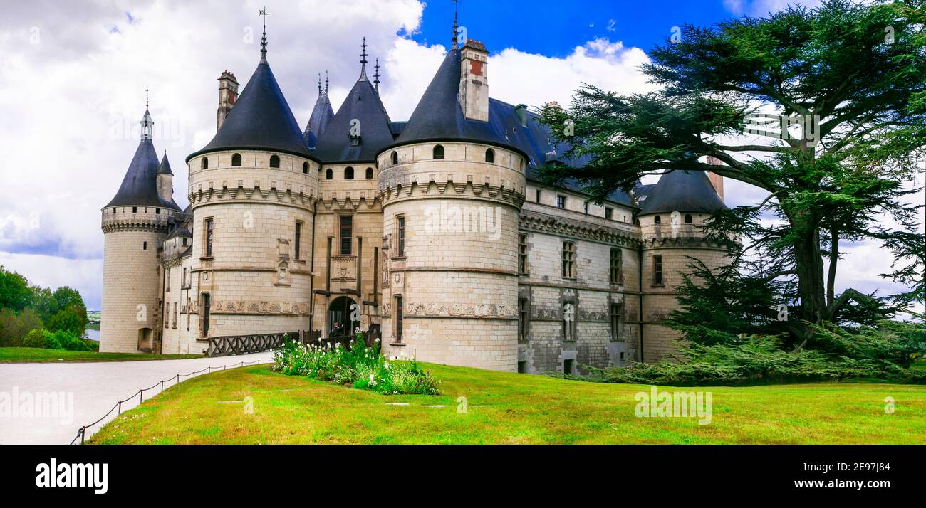 Chaumont-sur-Loire. Wunderbare Schlösser von Loire-Tal, Frankreich reisen und Wahrzeichen Stockfoto