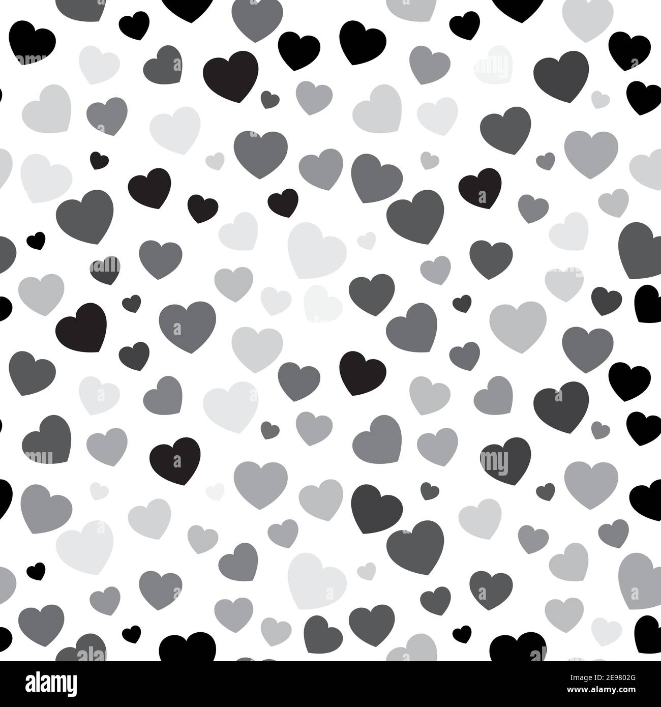 Herzmuster. Liebe nahtlose Wiederholung Fliese für valentine Hintergrund. Schwarze Form mit dekorativem Design ideal für romantische Wrapper-Design. Stock Vektor