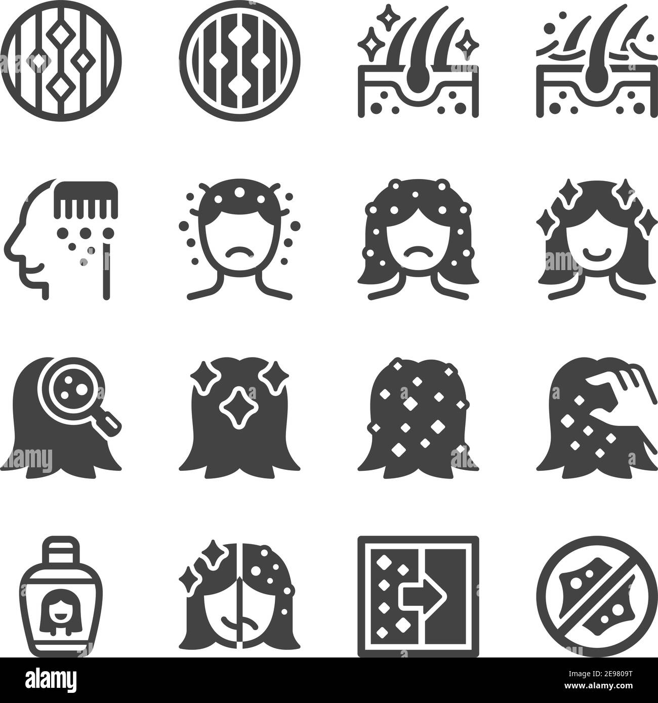 Symbol für Schuppen, Vektor und Illustration Stock Vektor