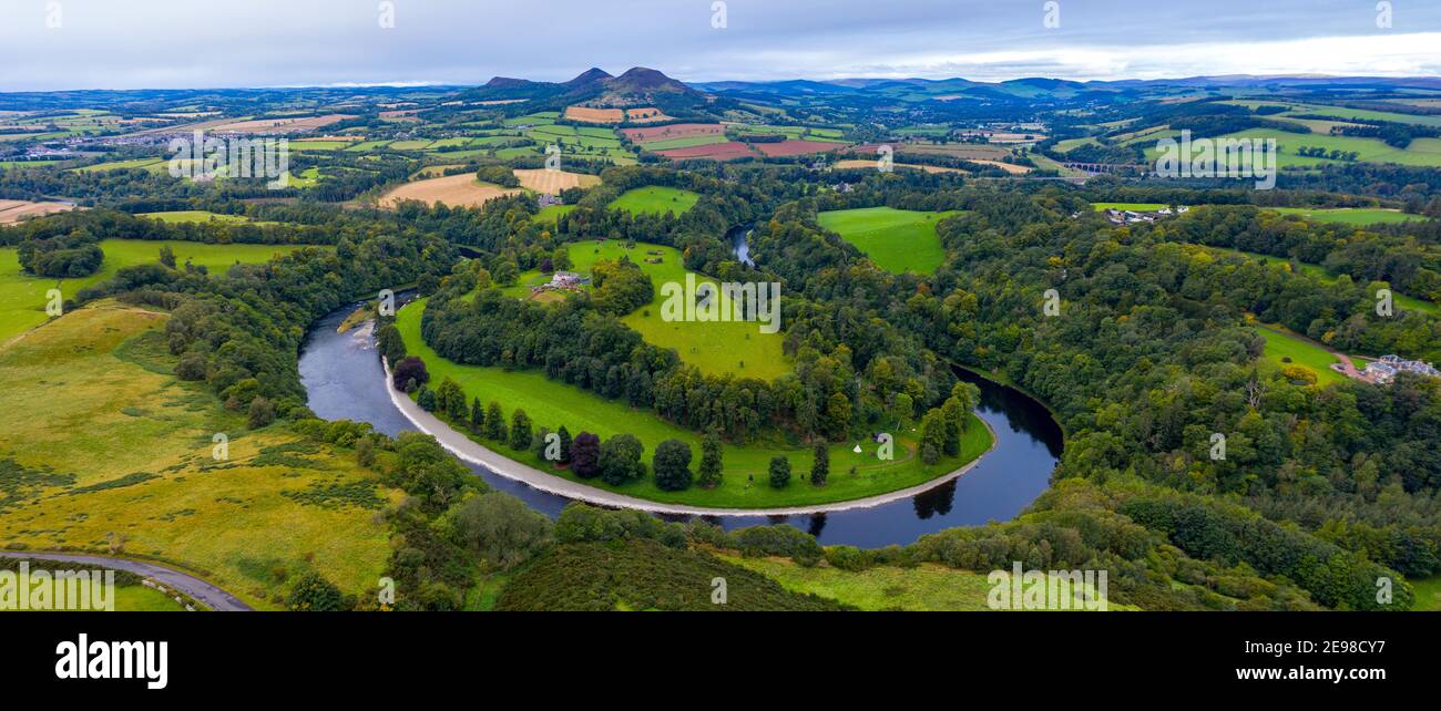 Scotts Ansicht, Eildon Hills, Scottish Borders, Schottland, Großbritannien Stockfoto