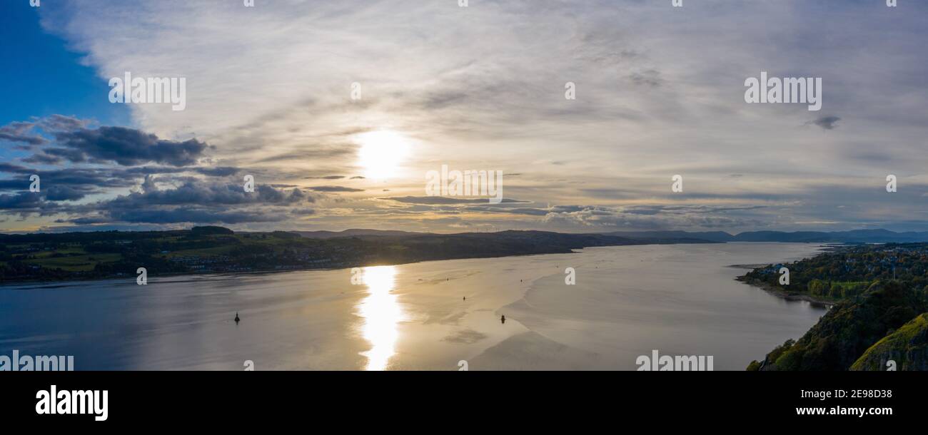 Port Glasgow von Dumbarton Castle, Schottland, Großbritannien Stockfoto