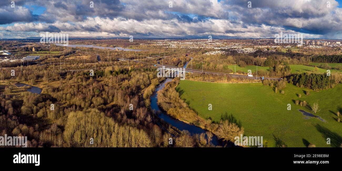 River Avon, Motherwell, South Lanarkshire, Schottland, Großbritannien Stockfoto