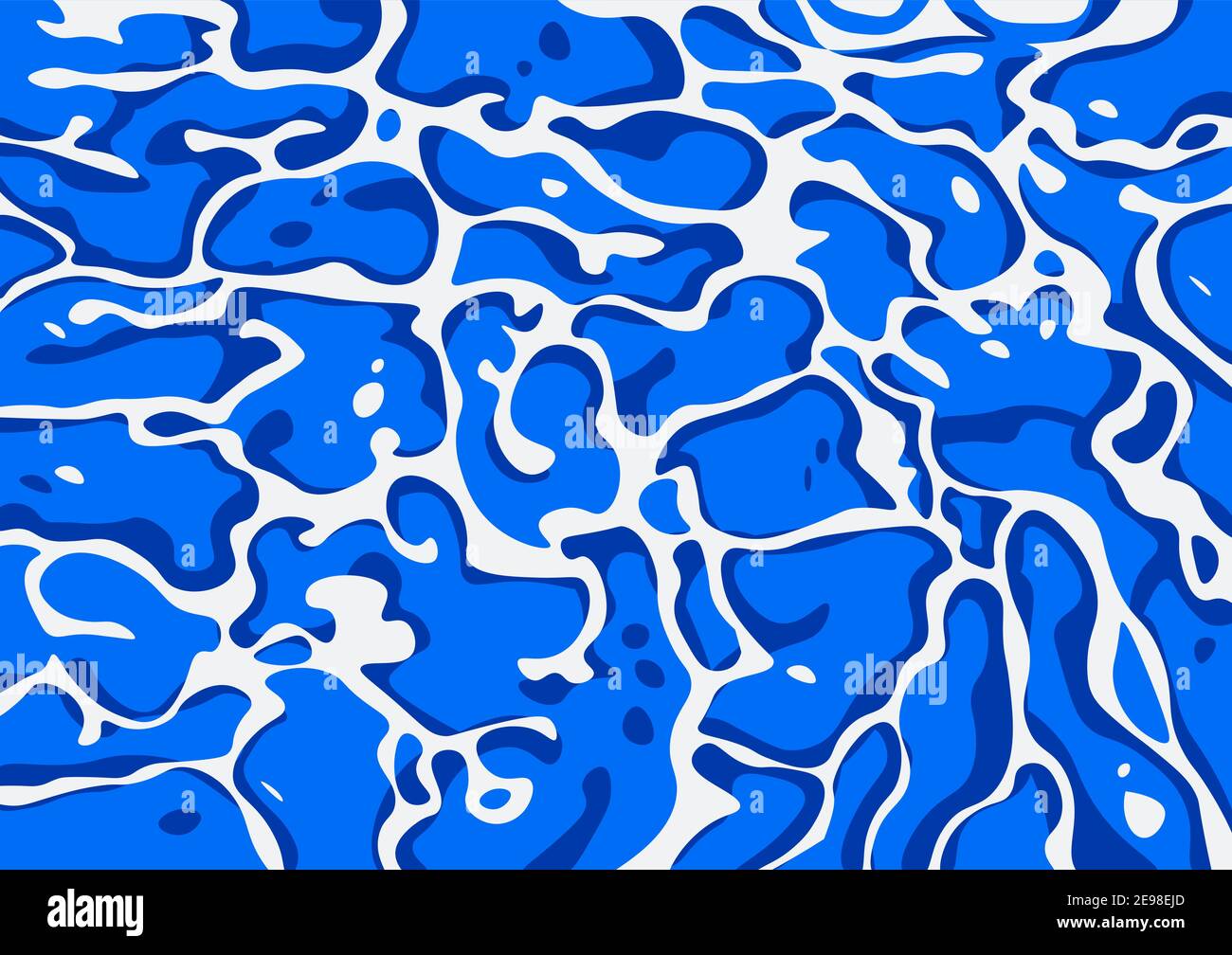 Abstrakte blaue Wellen Hintergrund oder Hintergrund Draufsicht Stock Vektor