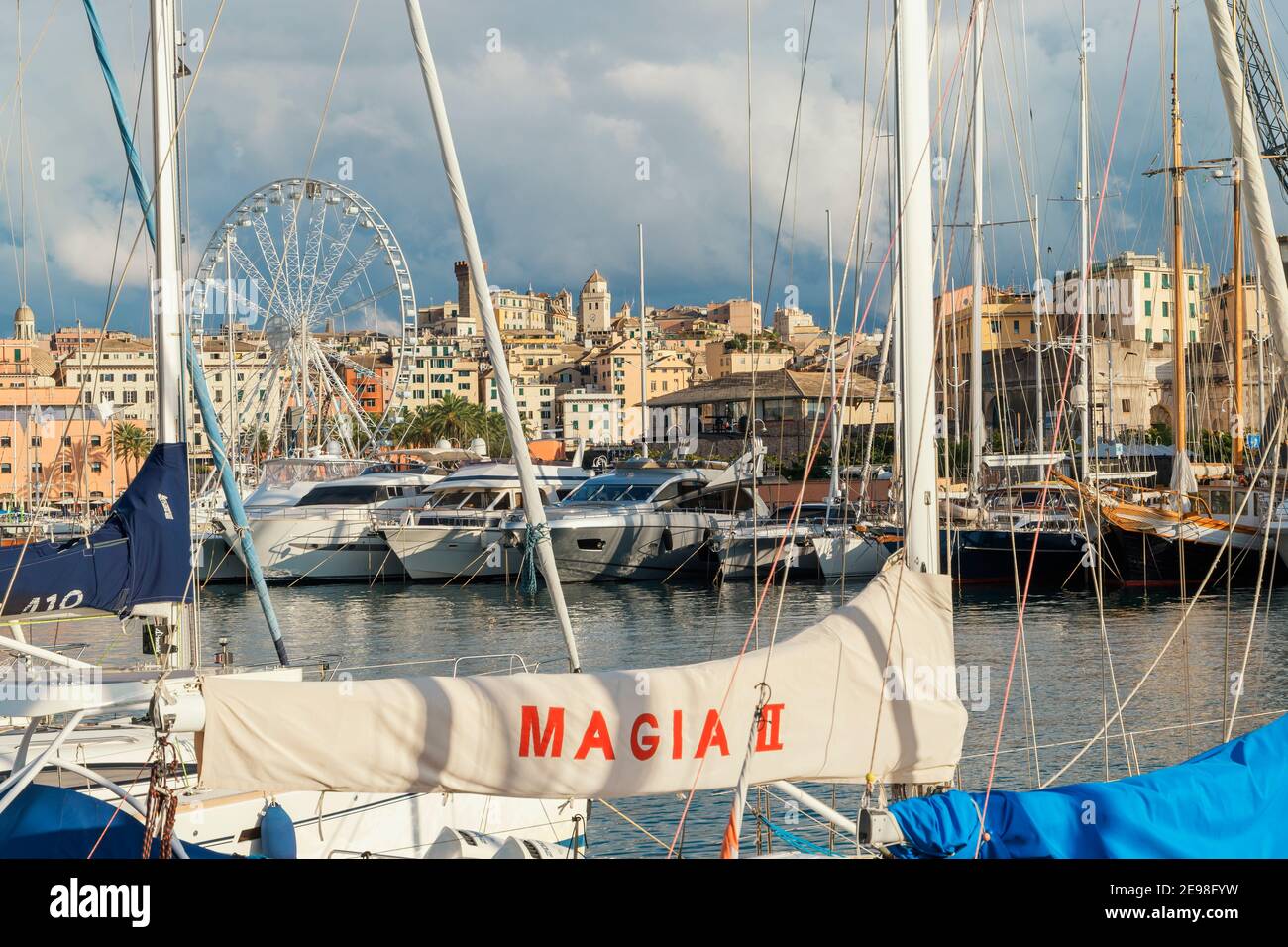 Porto Antico (Alter Hafen), Genua, Ligurien, Italien, Europa, Stockfoto