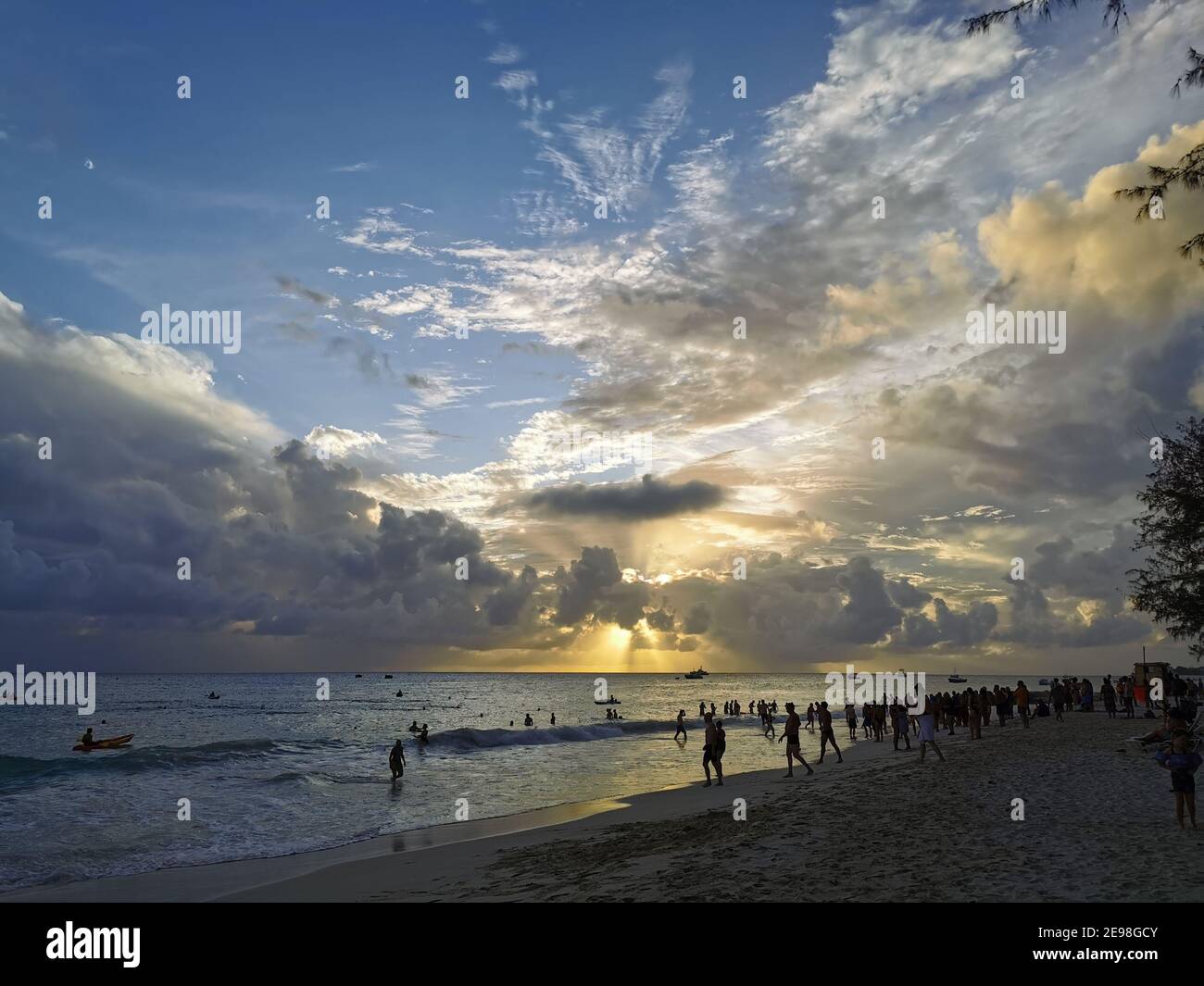 Barbados Sonnenuntergang Skyscape Stockfoto
