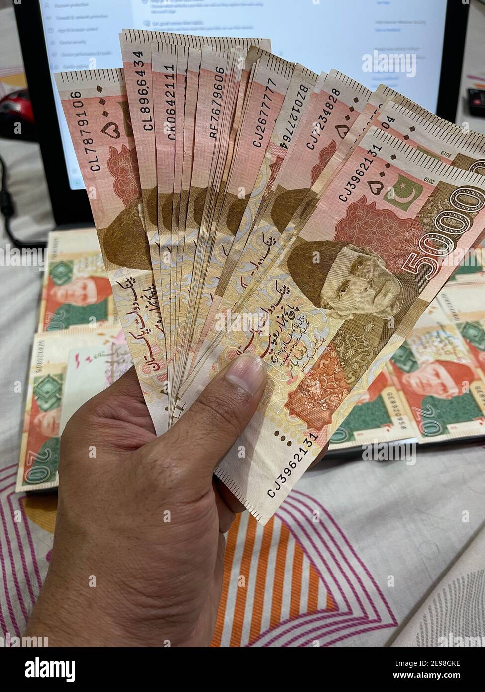 Pakistanische Währung Banknote . Geschäfts- und Finanzkonzept Stockfoto