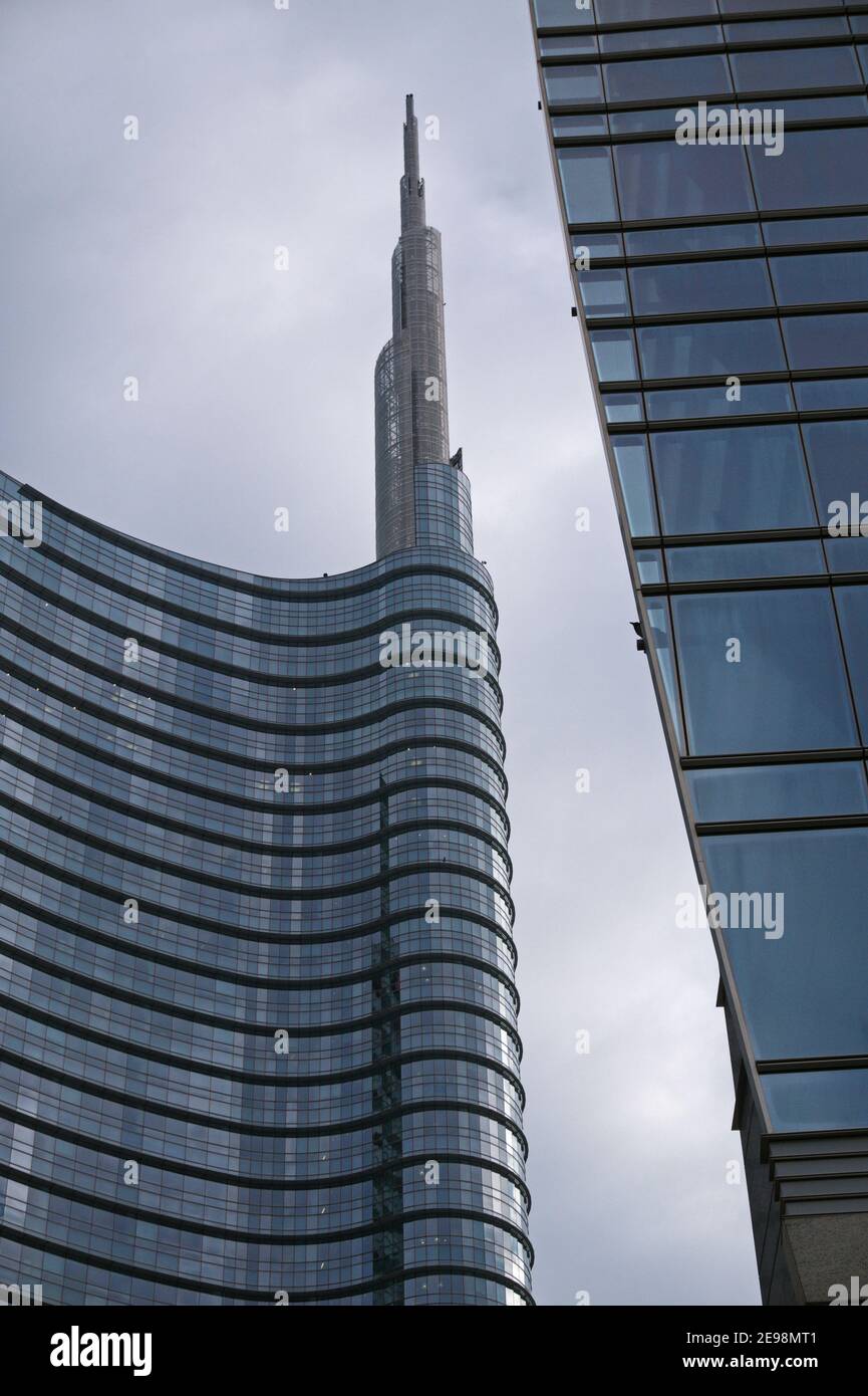Unicredit Turm, der von Cesar Pelli, in Porta Nuova, Mailand, Italien Stockfoto