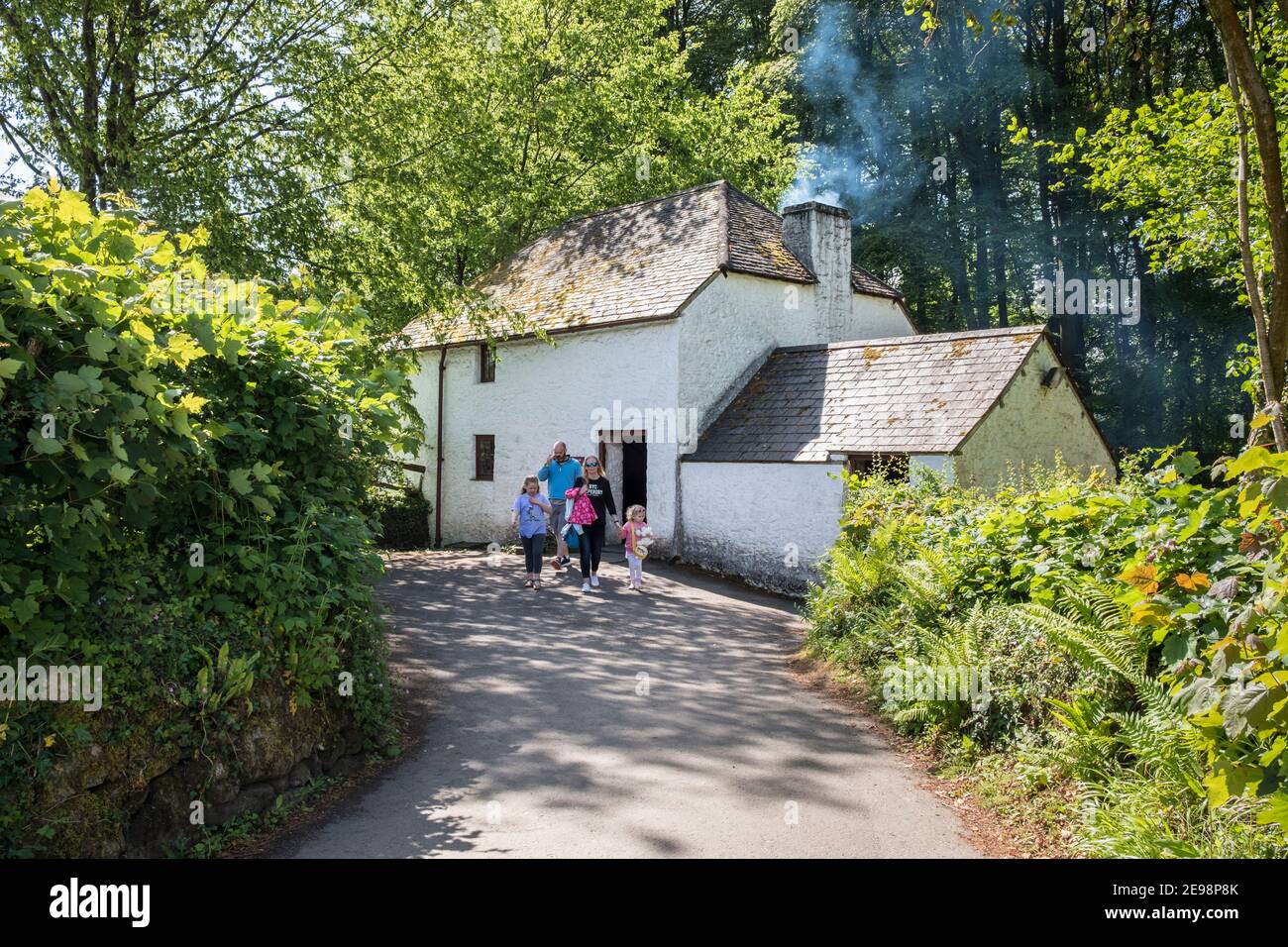 Melin Bompren, Woodenbridge Mill at St Fagans National Museum of History, Cardiff, Wales, GB, Großbritannien Stockfoto