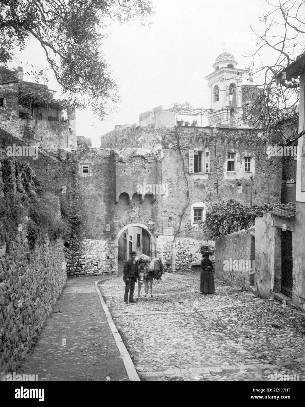 Foto des späten 19th. Jahrhunderts - Porte San Joseph, San Remo, Sanremo, Italien Stockfoto