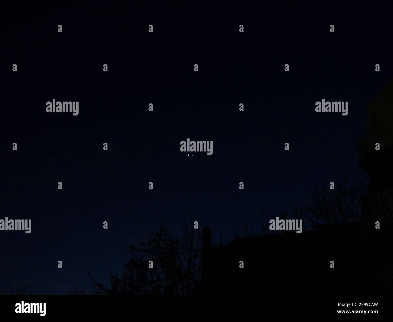 Jupiter mit seinen Monden Stockfoto