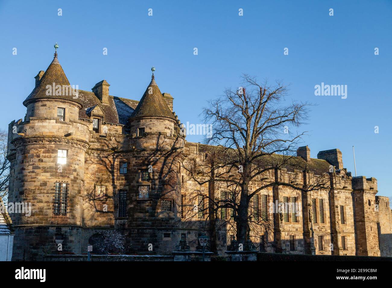 Falkland Palace in der Ortschaft Falklandinseln, Kingdom of Fife Schottland. Stockfoto