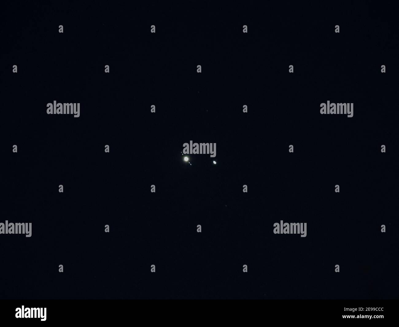 Jupiter mit seinen Monden Stockfoto