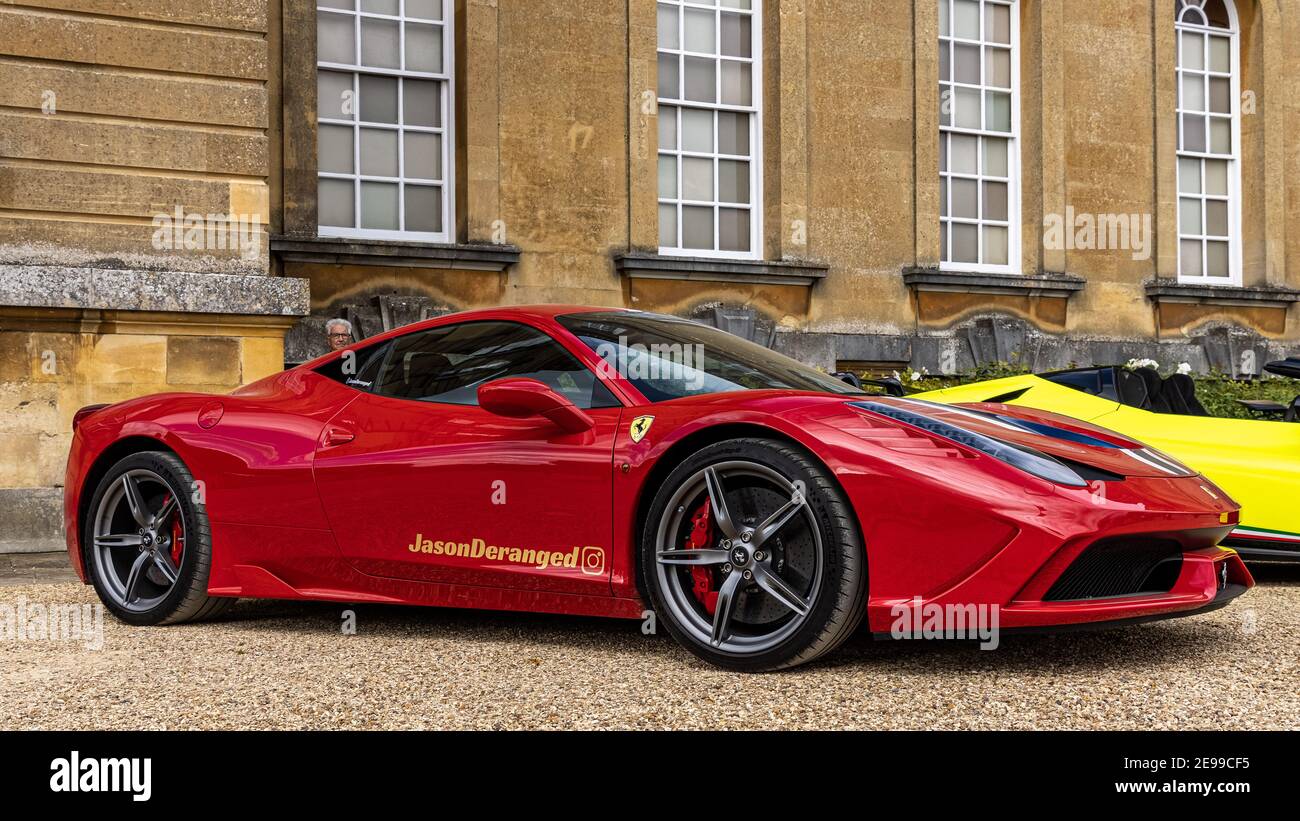 Ferrari 458 Speciale auf dem Concours D’Elegance statt Am 26. September 2020 im Schloss Blenheim Stockfoto