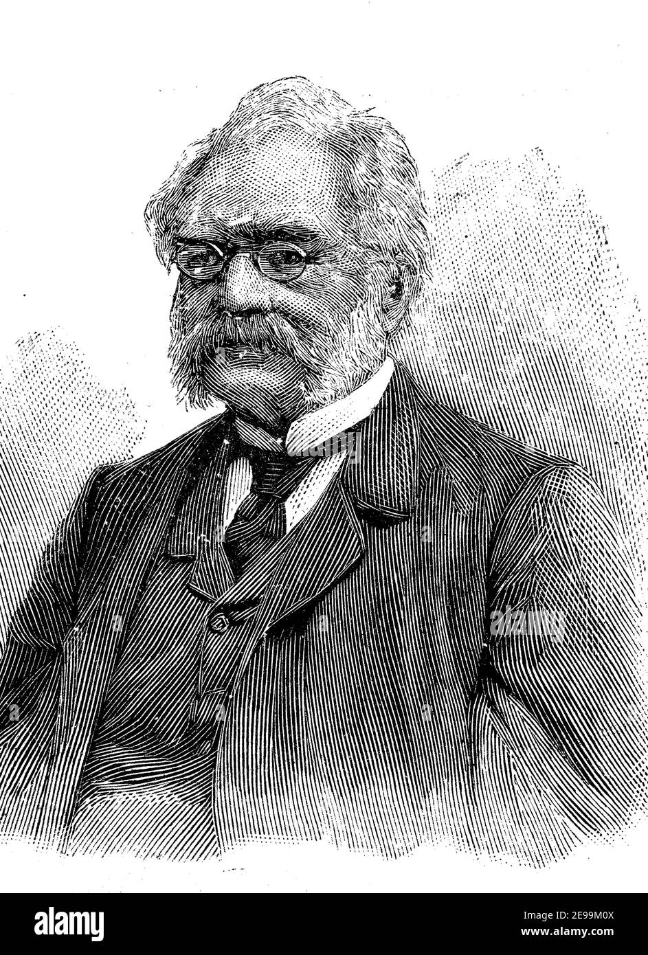 Ernst Werner Siemens, von 1888 von Siemens, 13. Dezember 1816 - 1892, ein deutscher Erfinder, Elektroingenieur und Industrialist / Ernst Werner Siemens, ab 1888 von Siemens, 13. Dezember 1816 - 1892, ein deutscher Erfinder, Elektroingenieur und industrieller, Historisch, historisch, digital verbesserte Reproduktion eines Originals aus dem 19th. Jahrhundert / digitale Produktion einer Originalvorlage aus dem 19. Jahrhundert Stockfoto